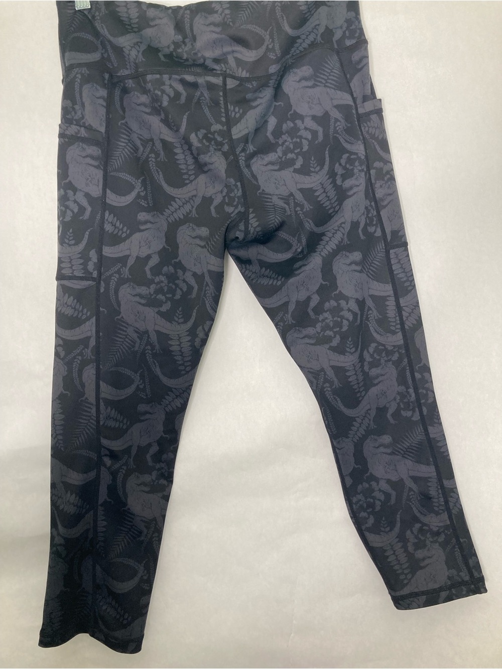 Constantly Varied Gear High Rise Leggings Capri T-Rex Black Pockets Large L CVG - Picture 4 of 4